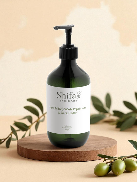 Hand & Body Wash, Peppermint & Dark Cedar